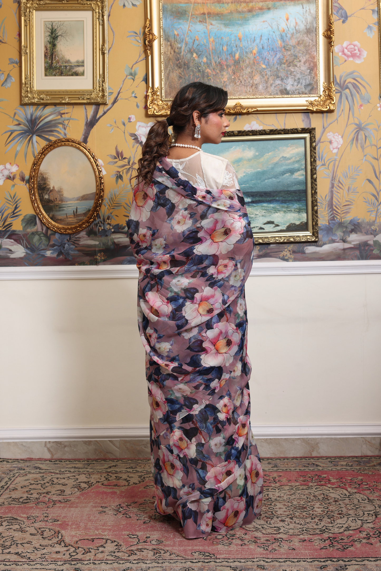 Mahi Printed French Chiffon Saree