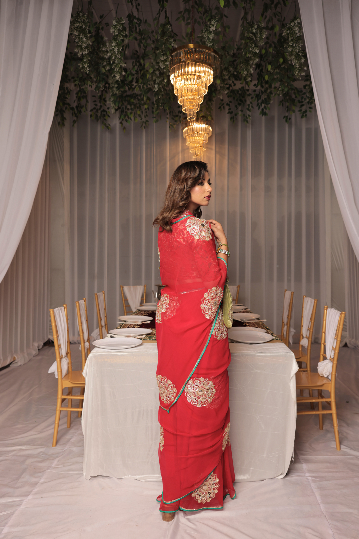 Madhumini Silk Chiffon Saree