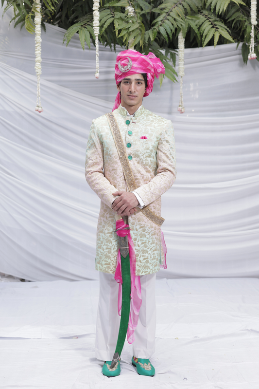 Shikaargah Brocade Rangkat Achkan