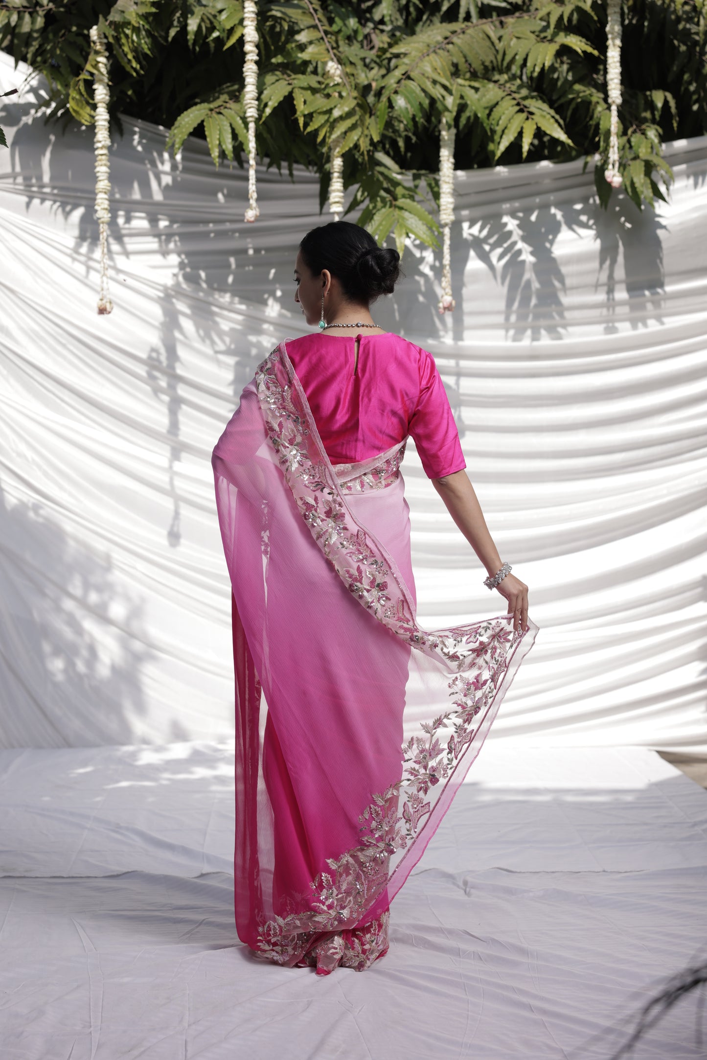 Nadira rose ombre chiffon