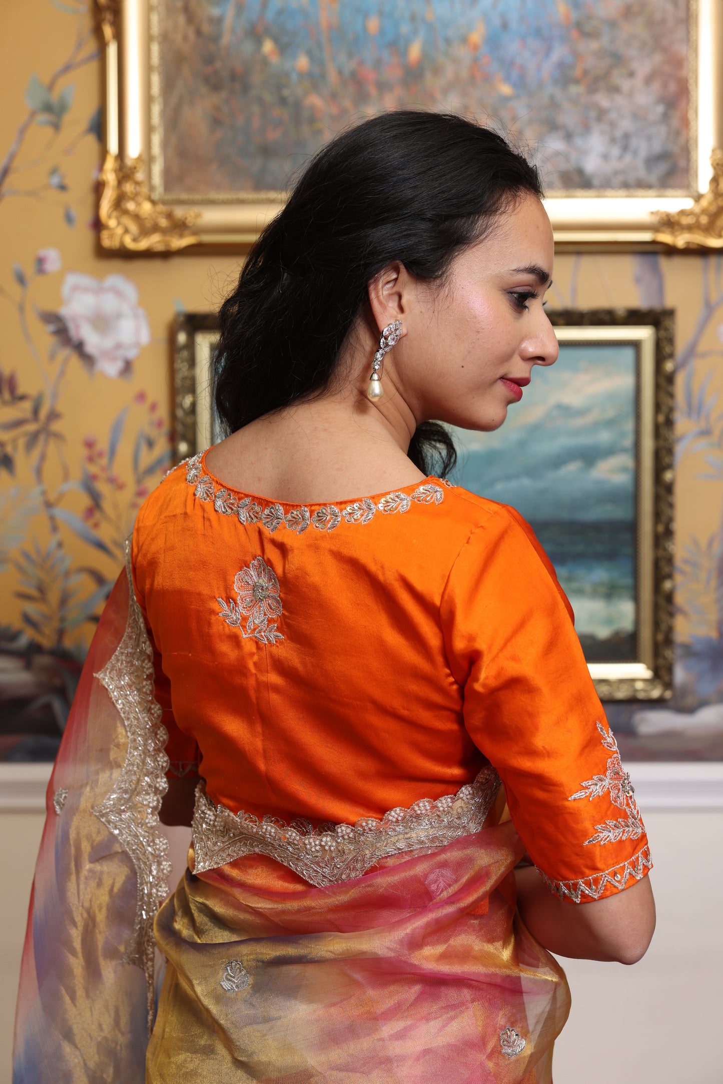 Prakarti rangkaat tissue saree