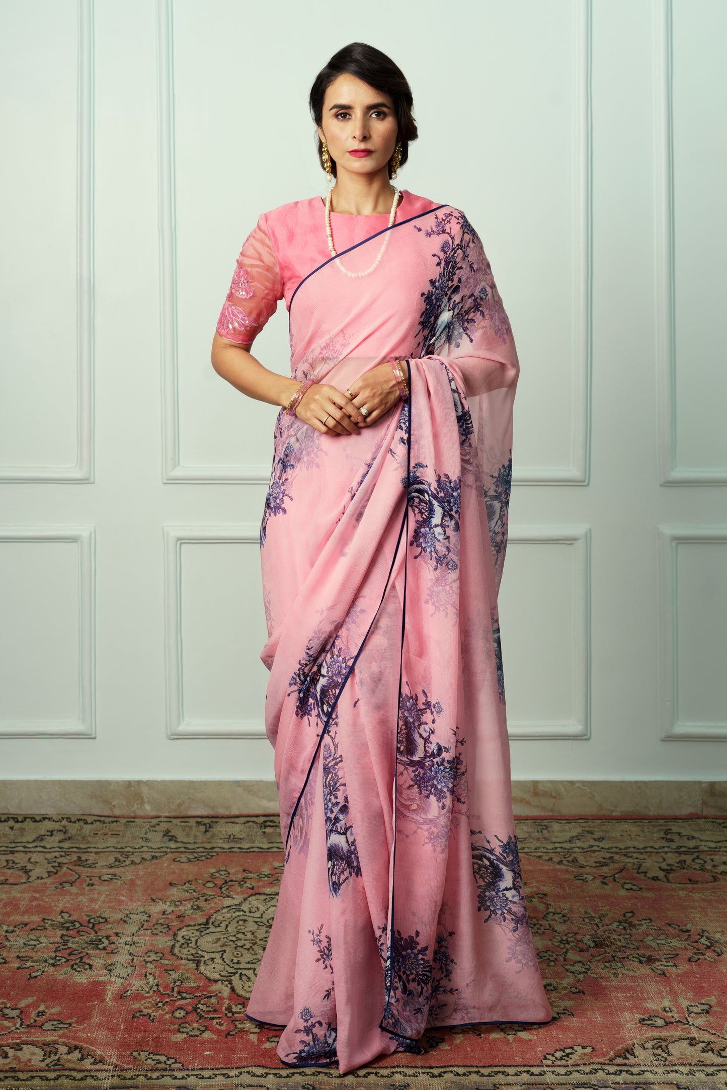 Abhirupa Printed French Chiffon Saree