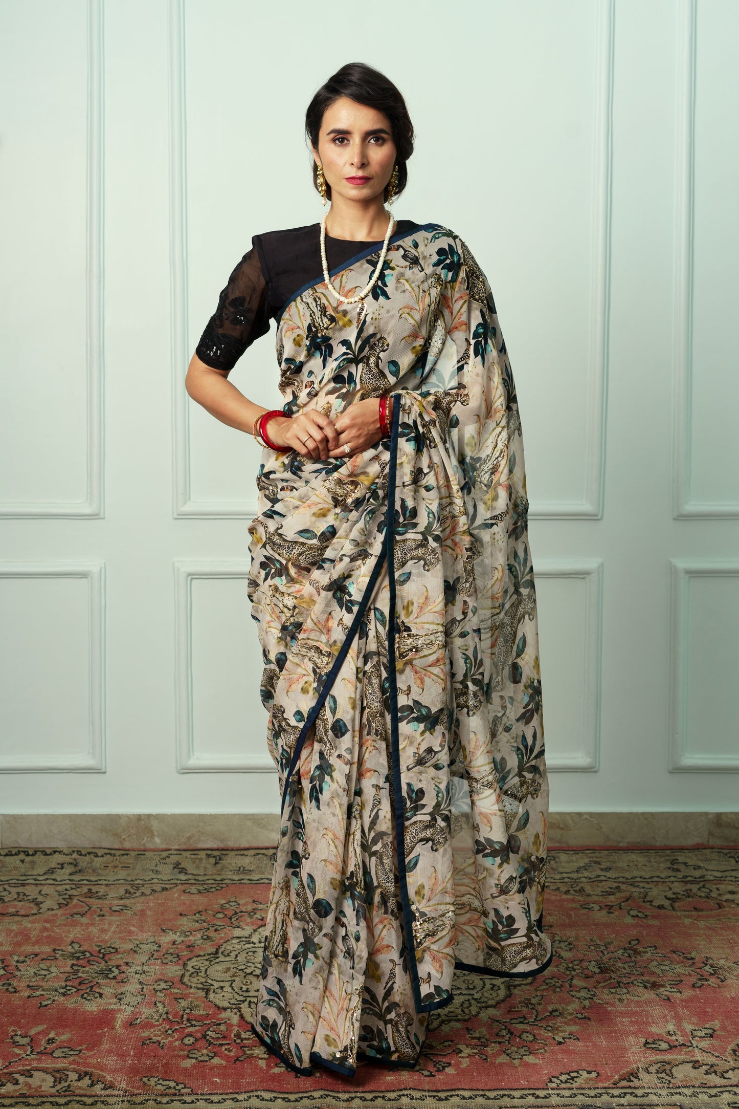 Maithli Printed French Chiffon Saree