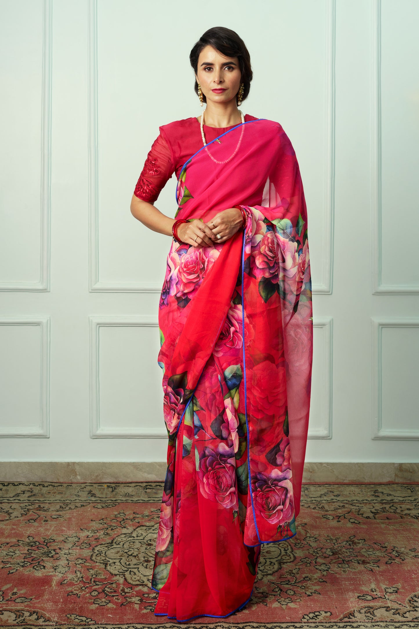 Aditi Printed French Chiffon Saree