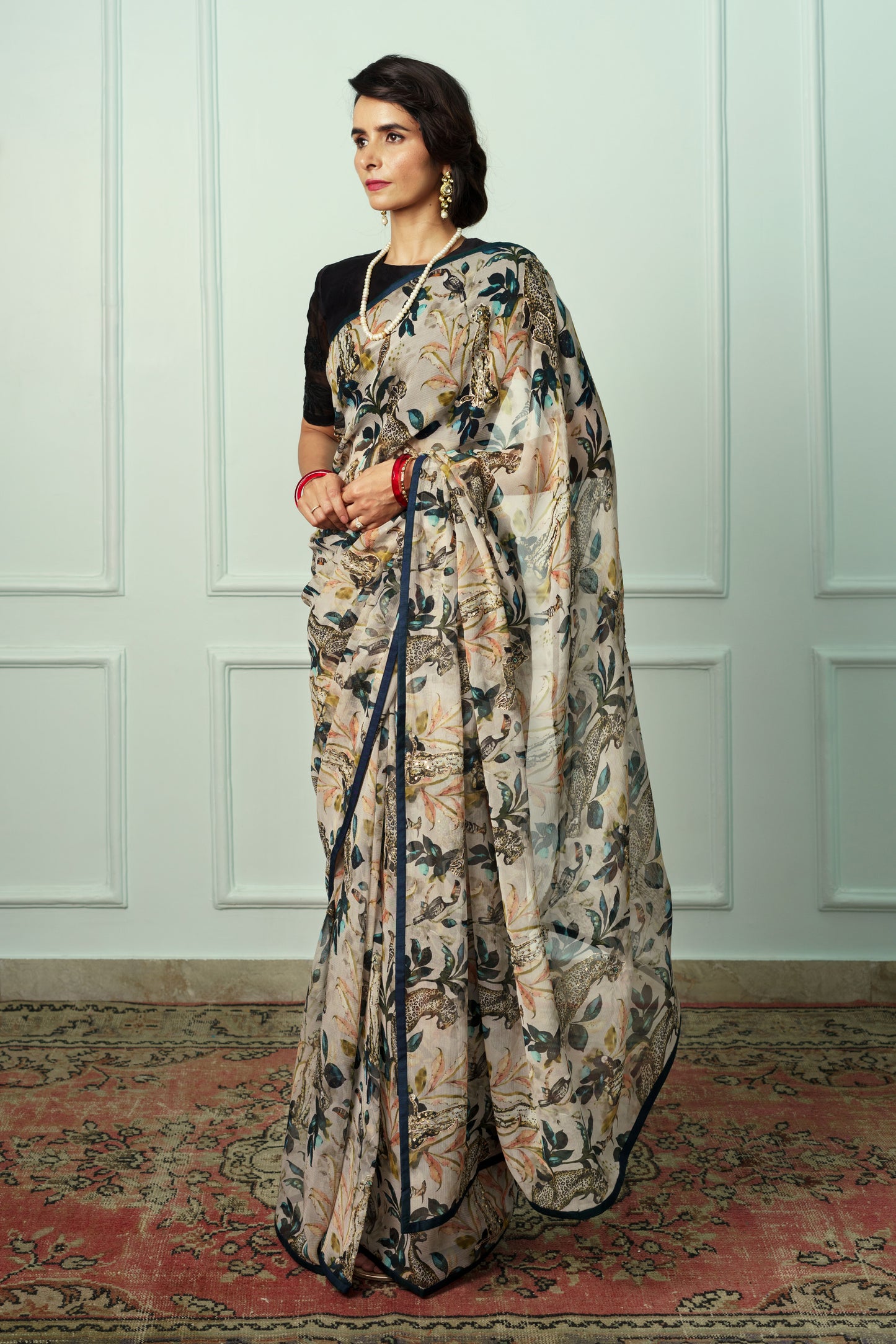 Maithli Printed French Chiffon Saree