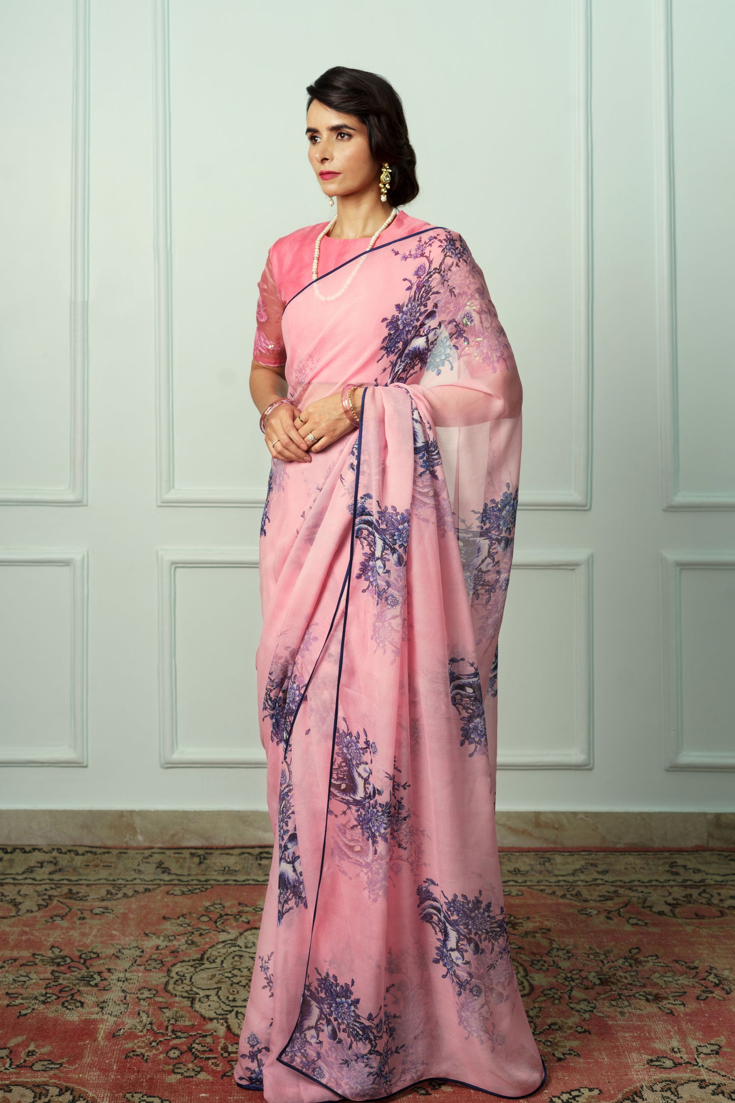 Abhirupa Printed French Chiffon Saree