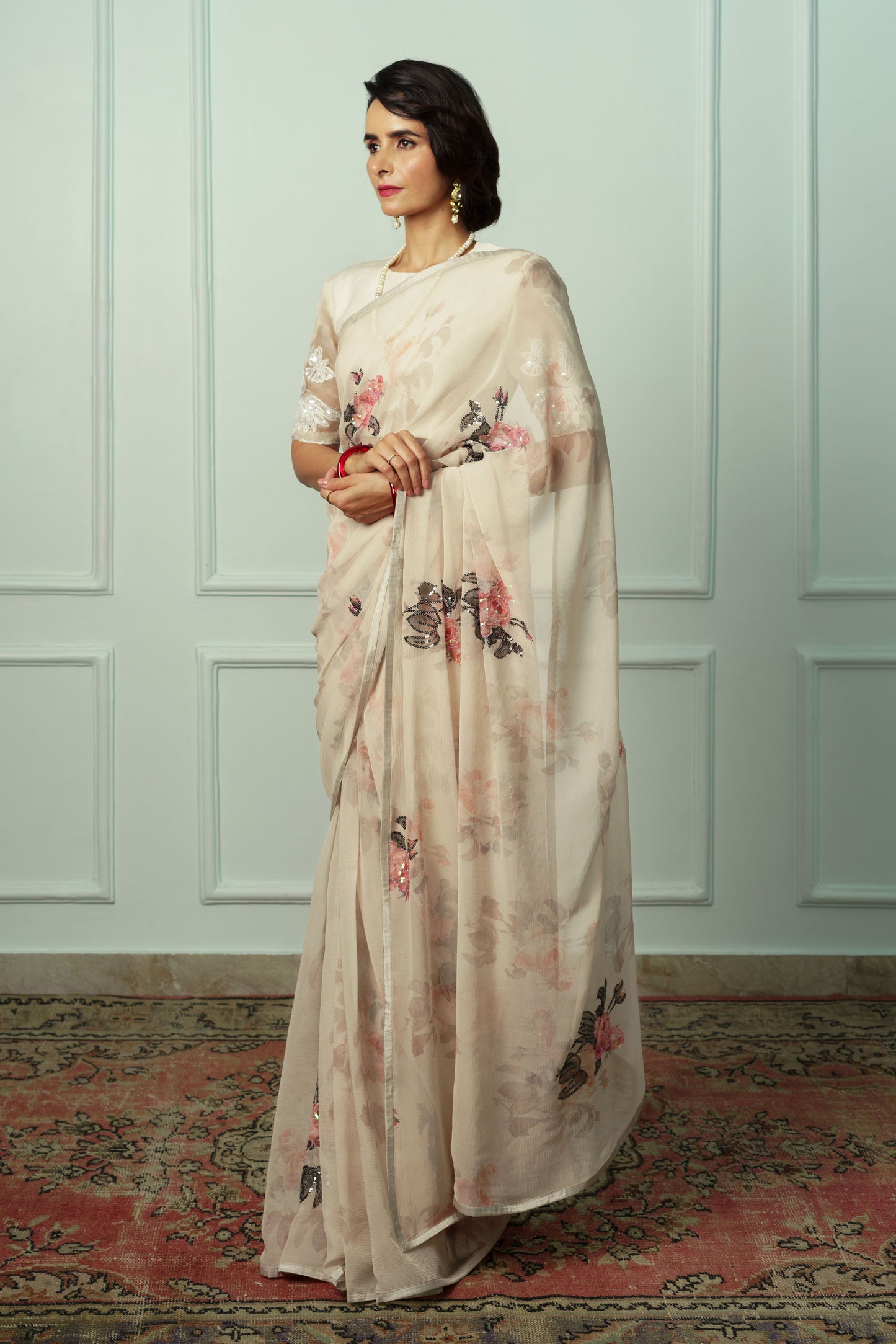 Achala Printed French Chiffon Saree