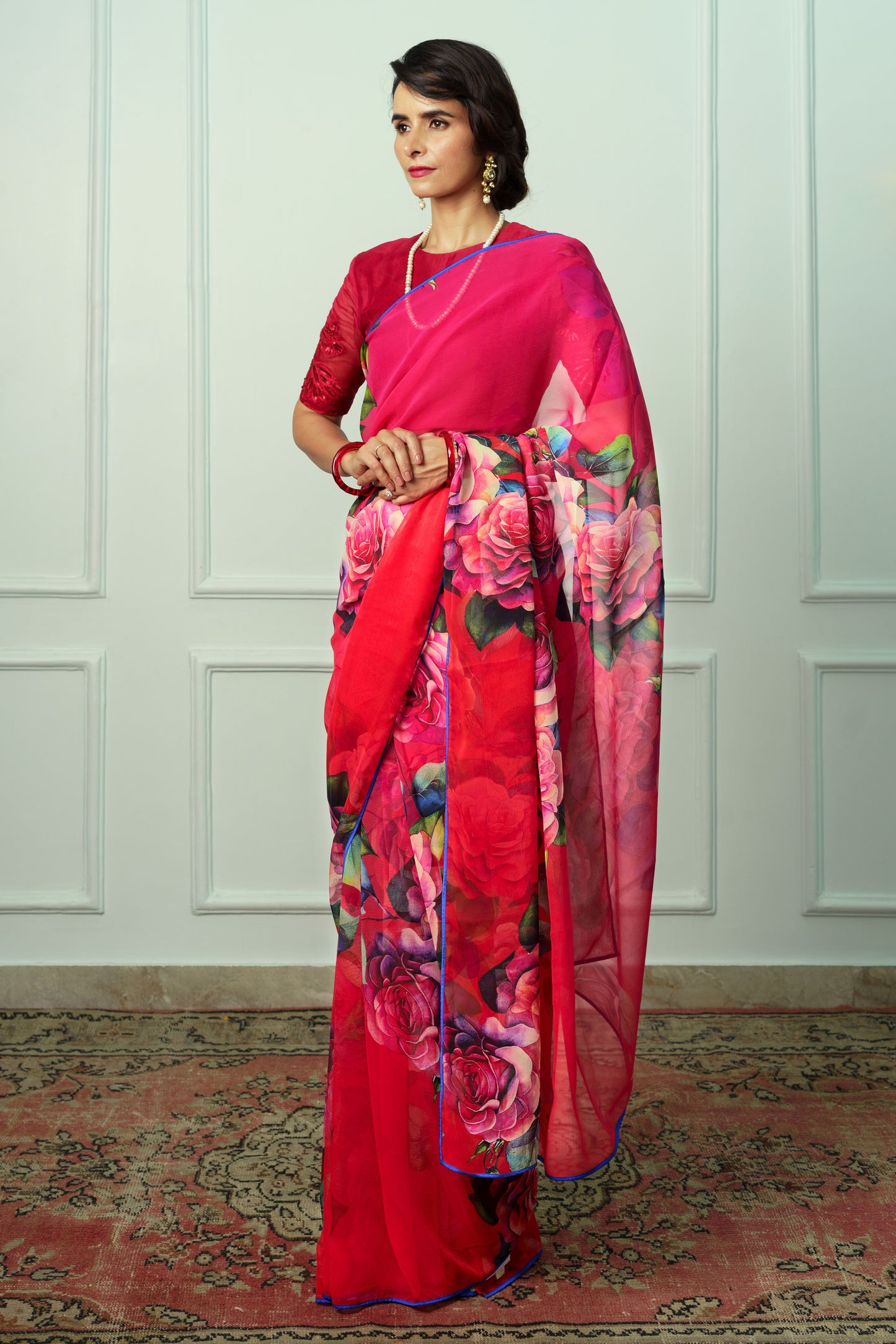 Aditi Printed French Chiffon Saree