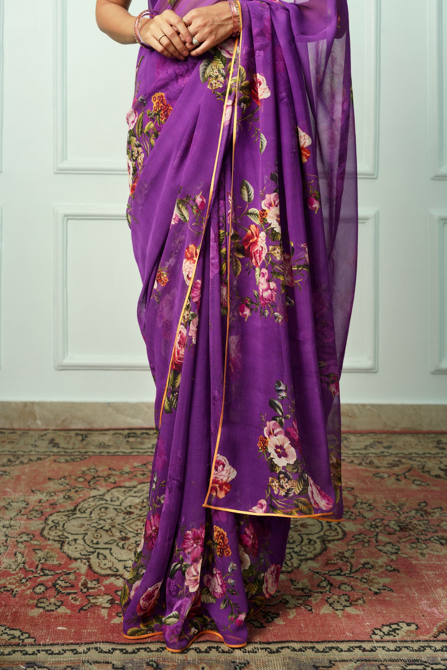 Mridula Printed French Chiffon Saree