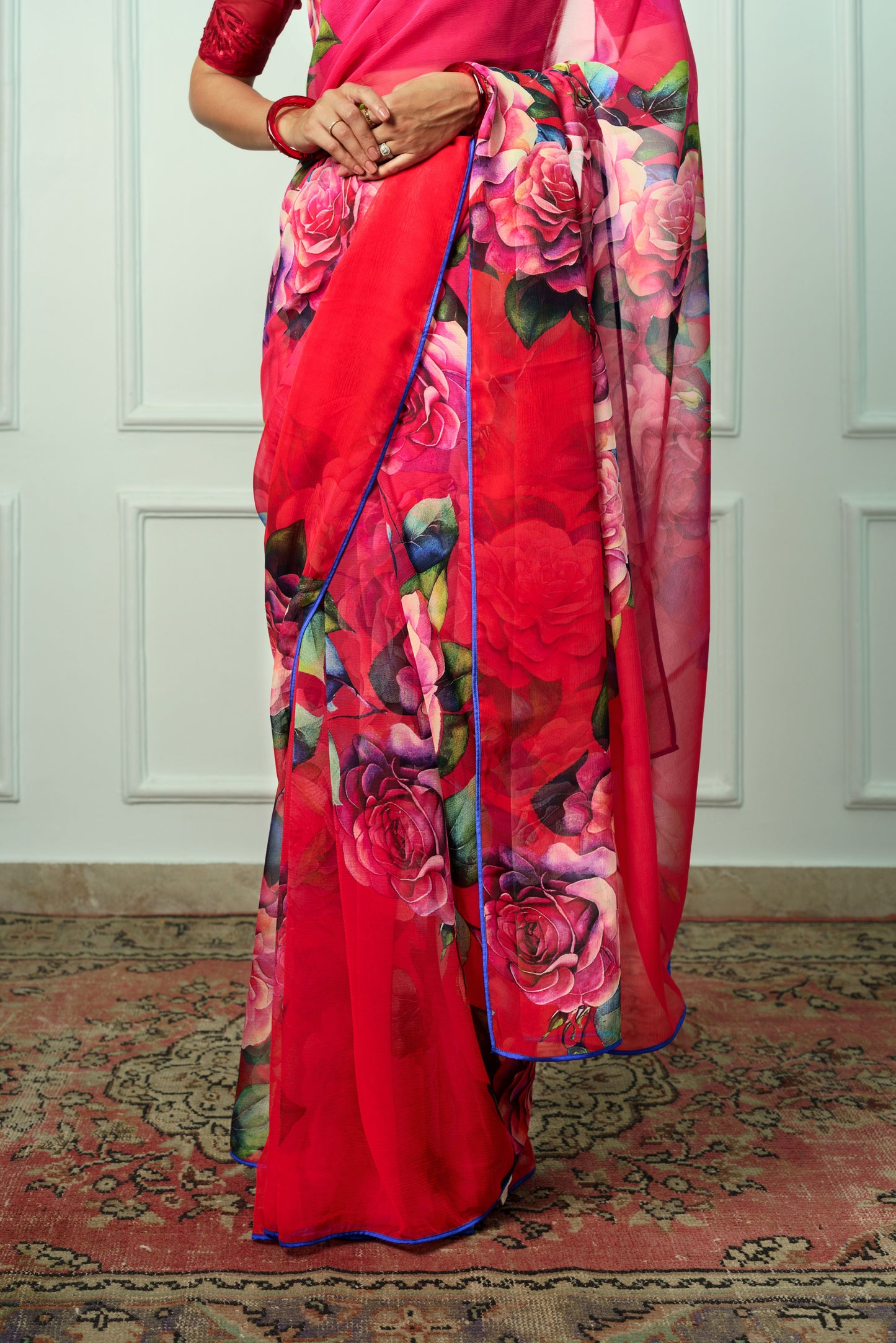 Aditi Printed French Chiffon Saree