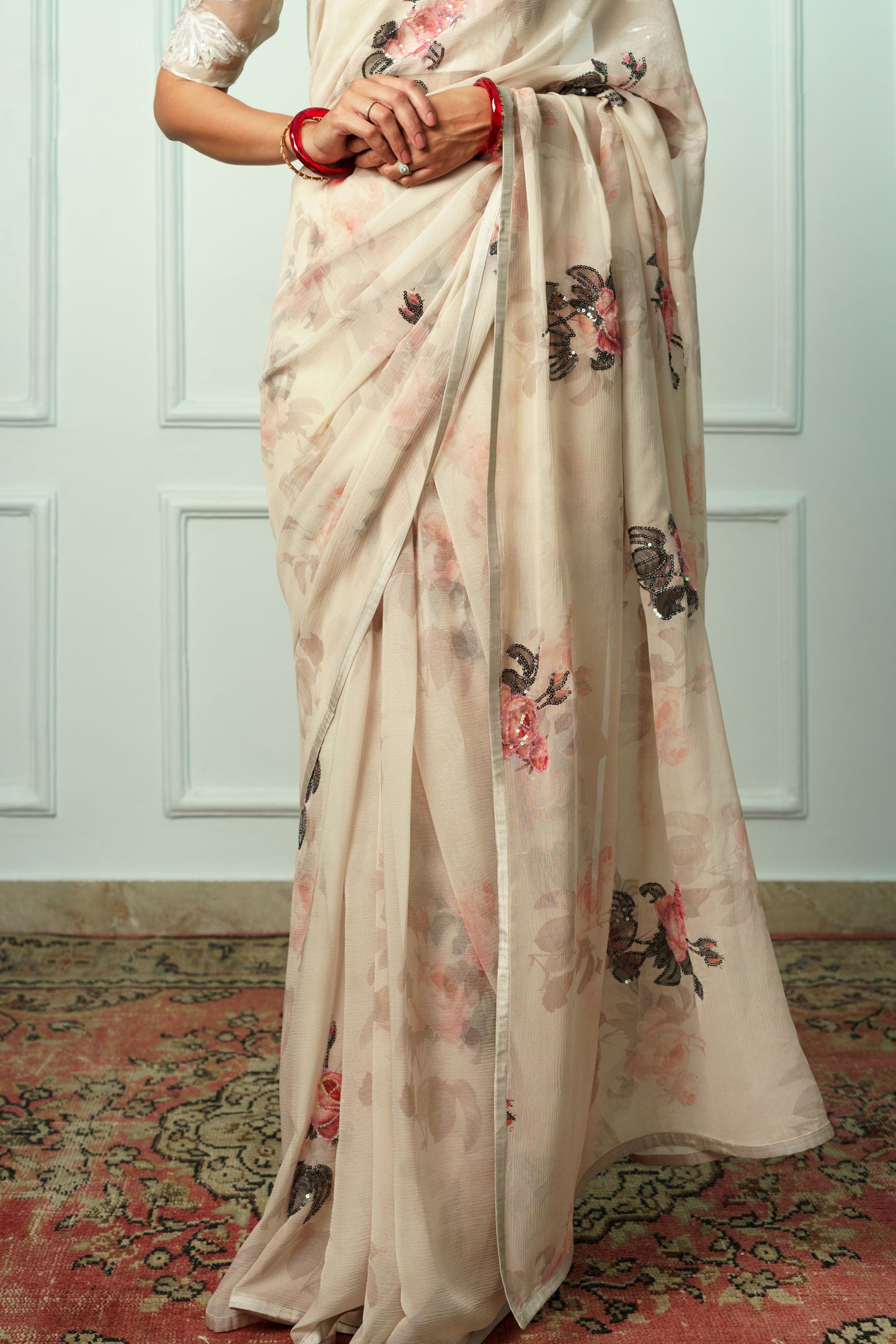 Achala Printed French Chiffon Saree