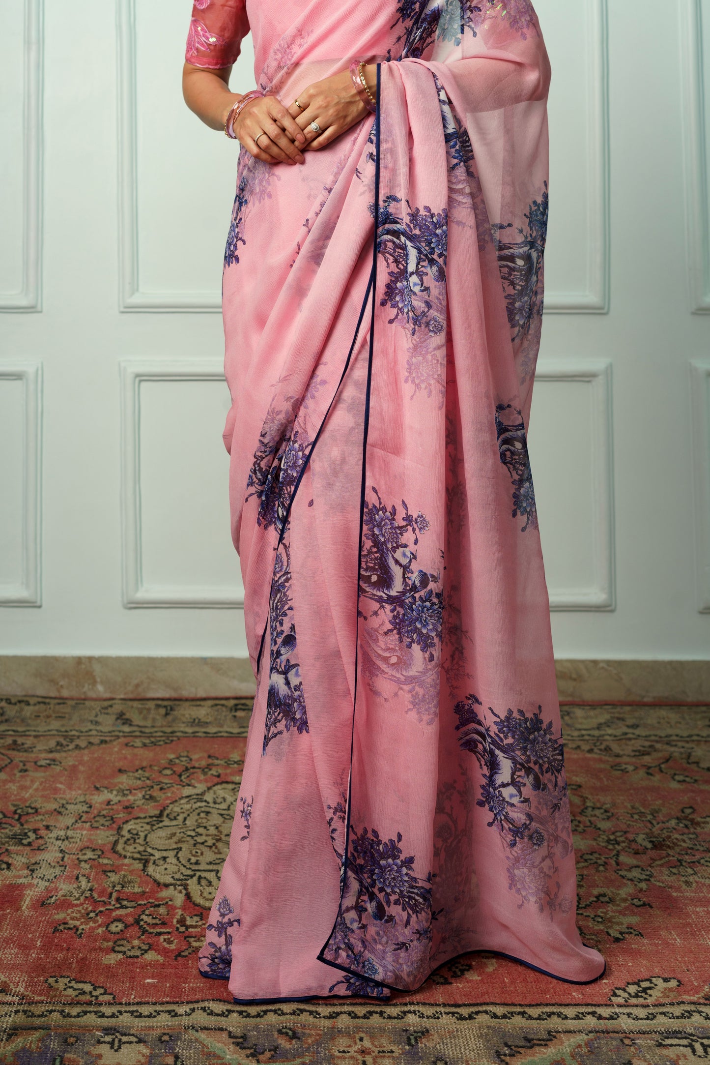Abhirupa Printed French Chiffon Saree
