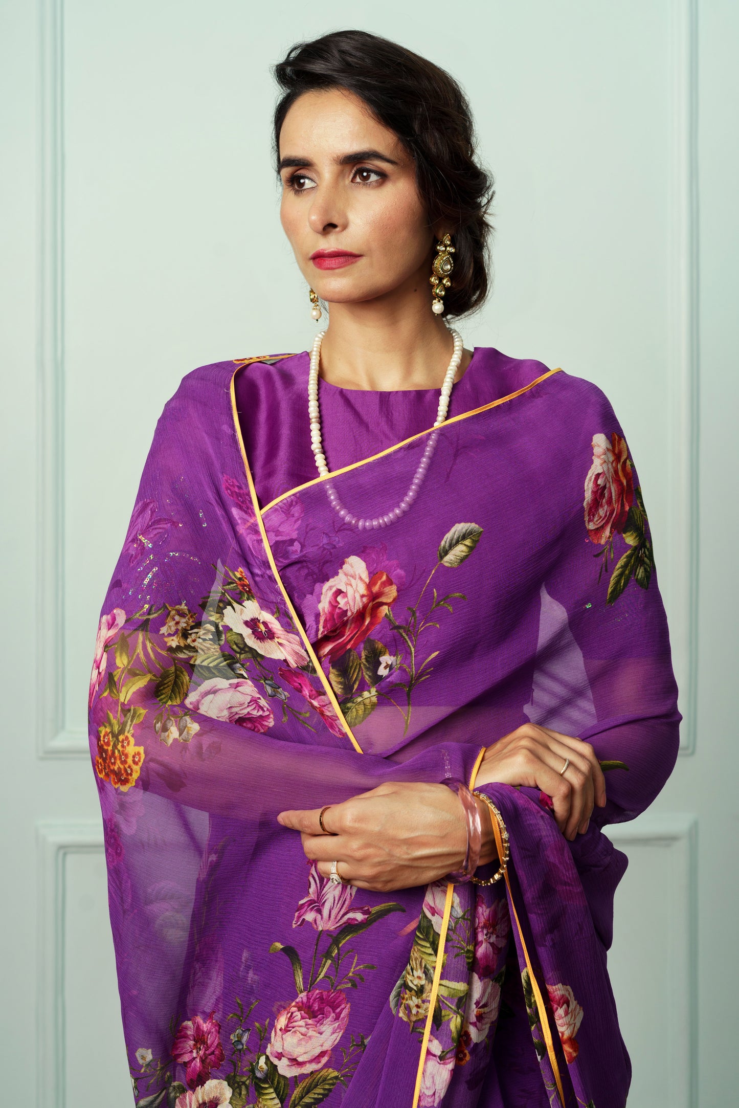 Mridula Printed French Chiffon Saree