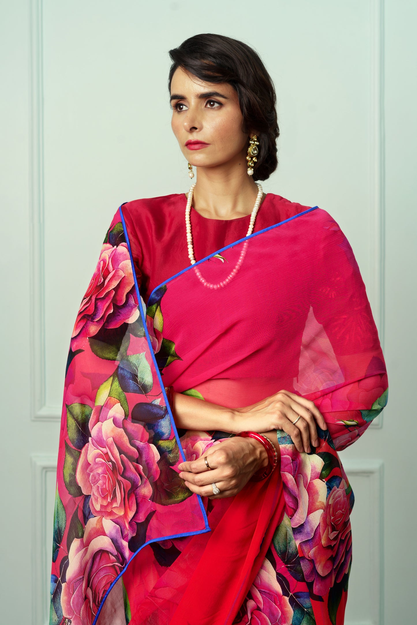 Aditi Printed French Chiffon Saree