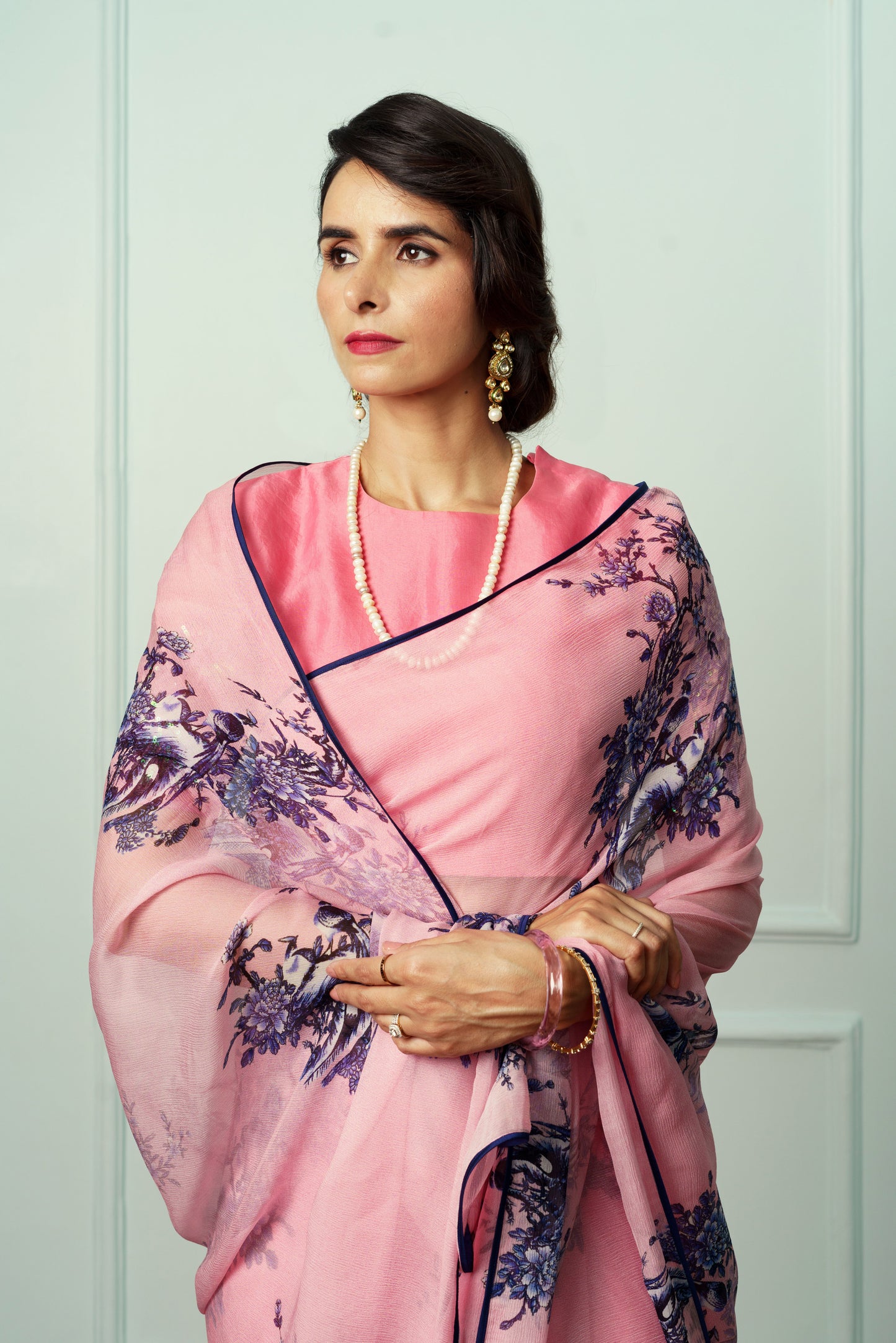 Abhirupa Printed French Chiffon Saree