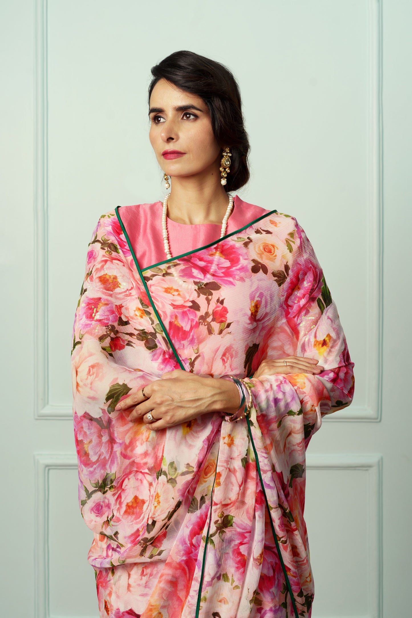 Renuka Printed French Chiffon Saree