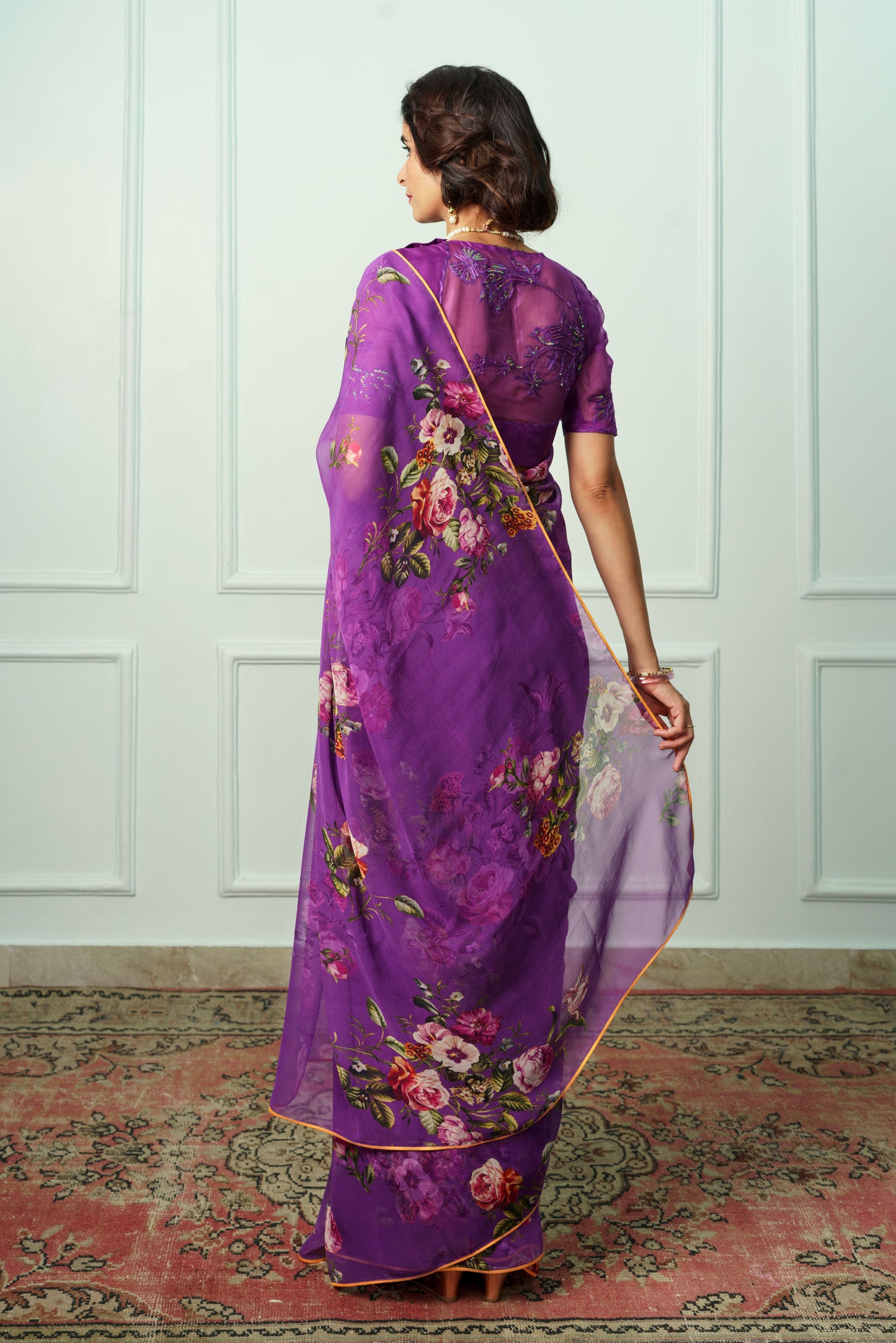 Mridula Printed French Chiffon Saree