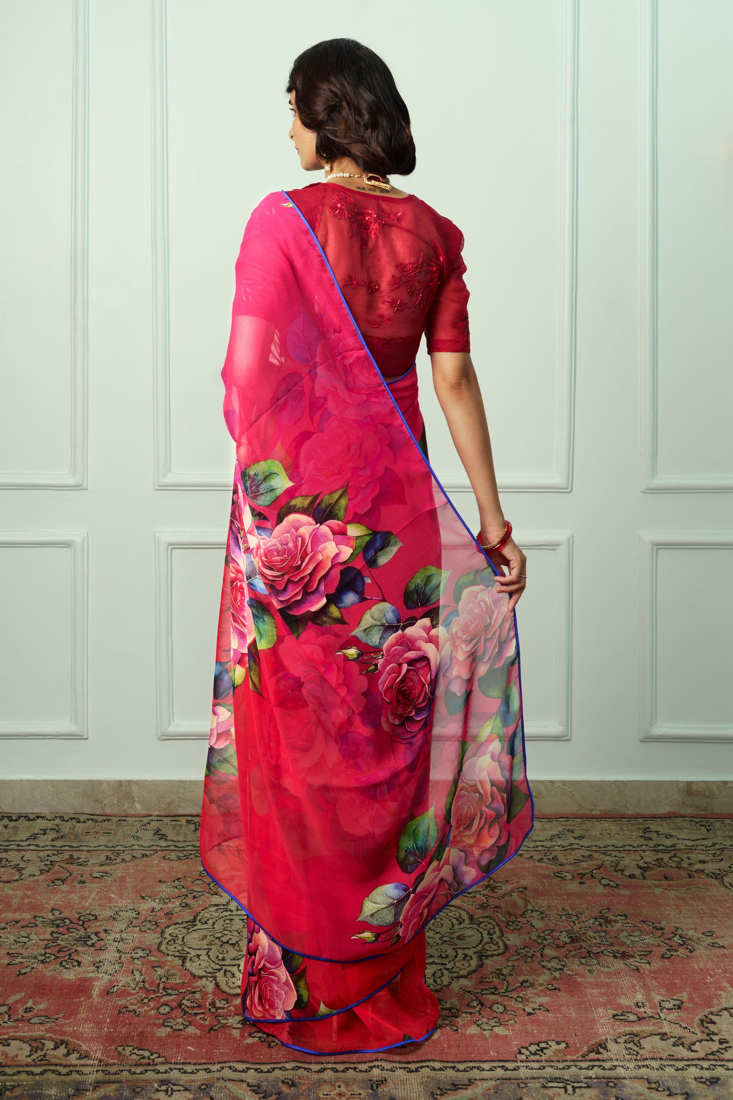 Aditi Printed French Chiffon Saree
