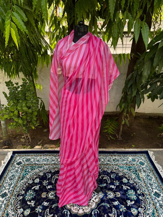Gulabo Shuffle chiffon lehariya saree