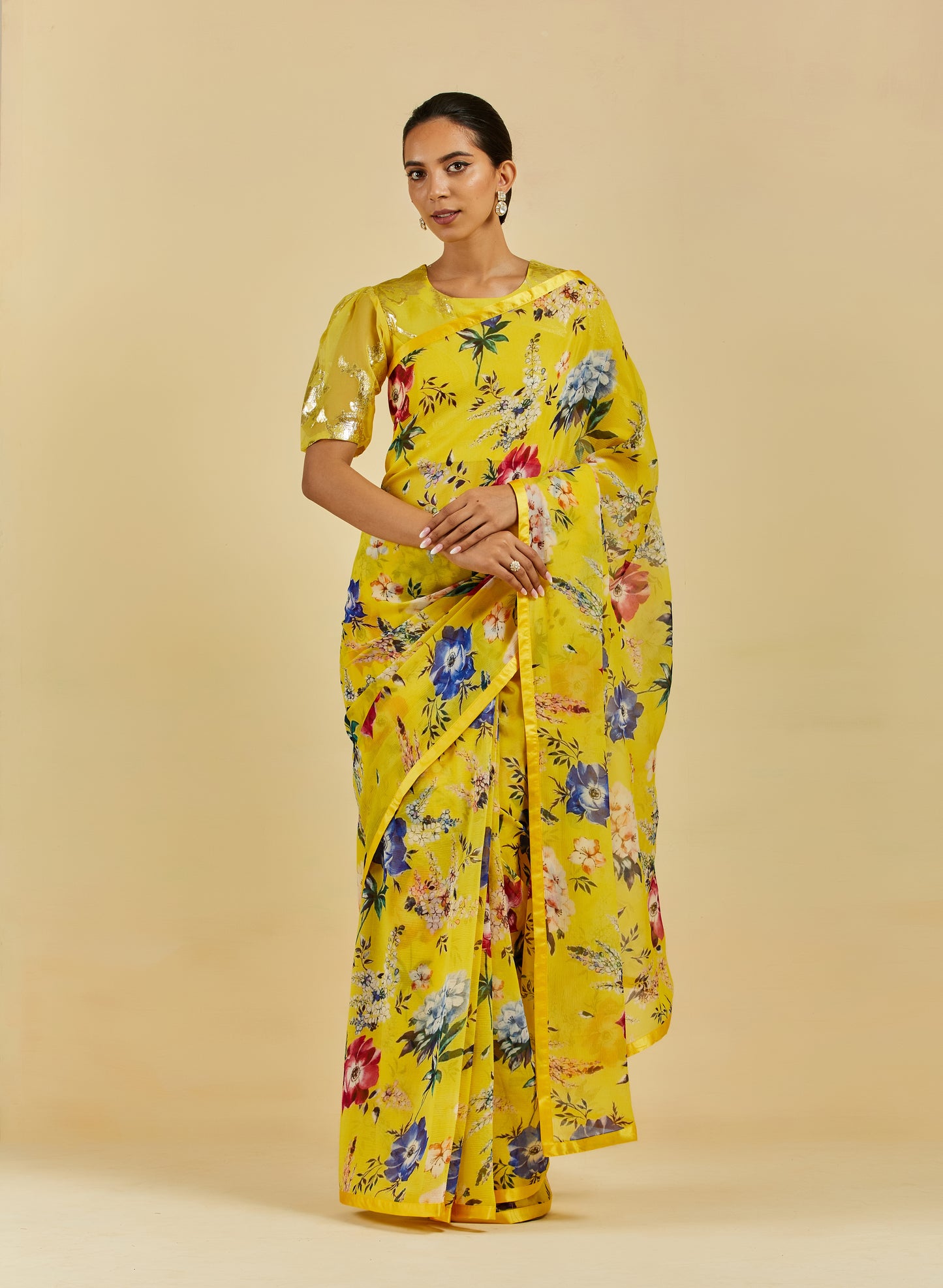 Claire Printed French Chiffon Saree