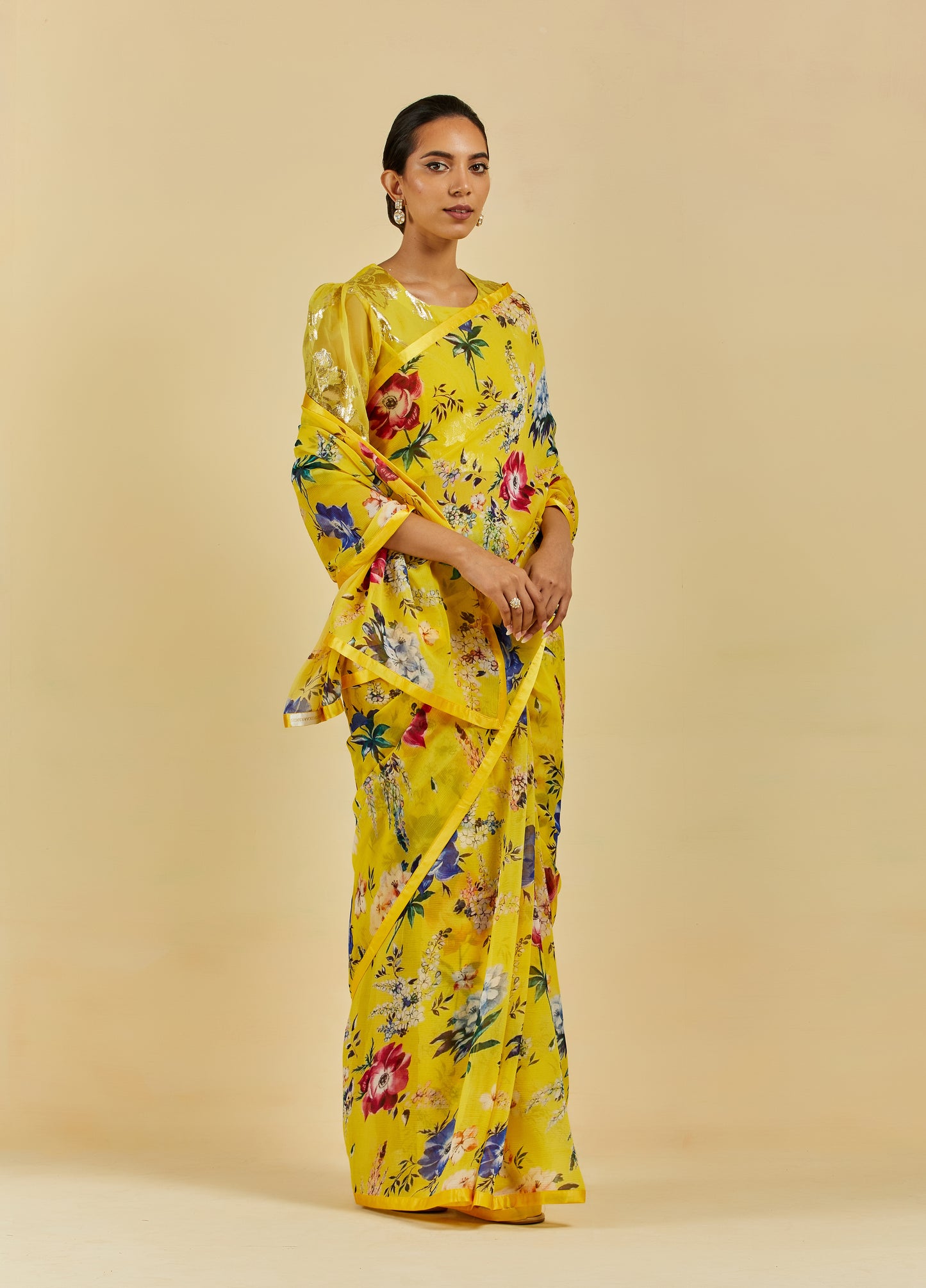 Claire Printed French Chiffon Saree