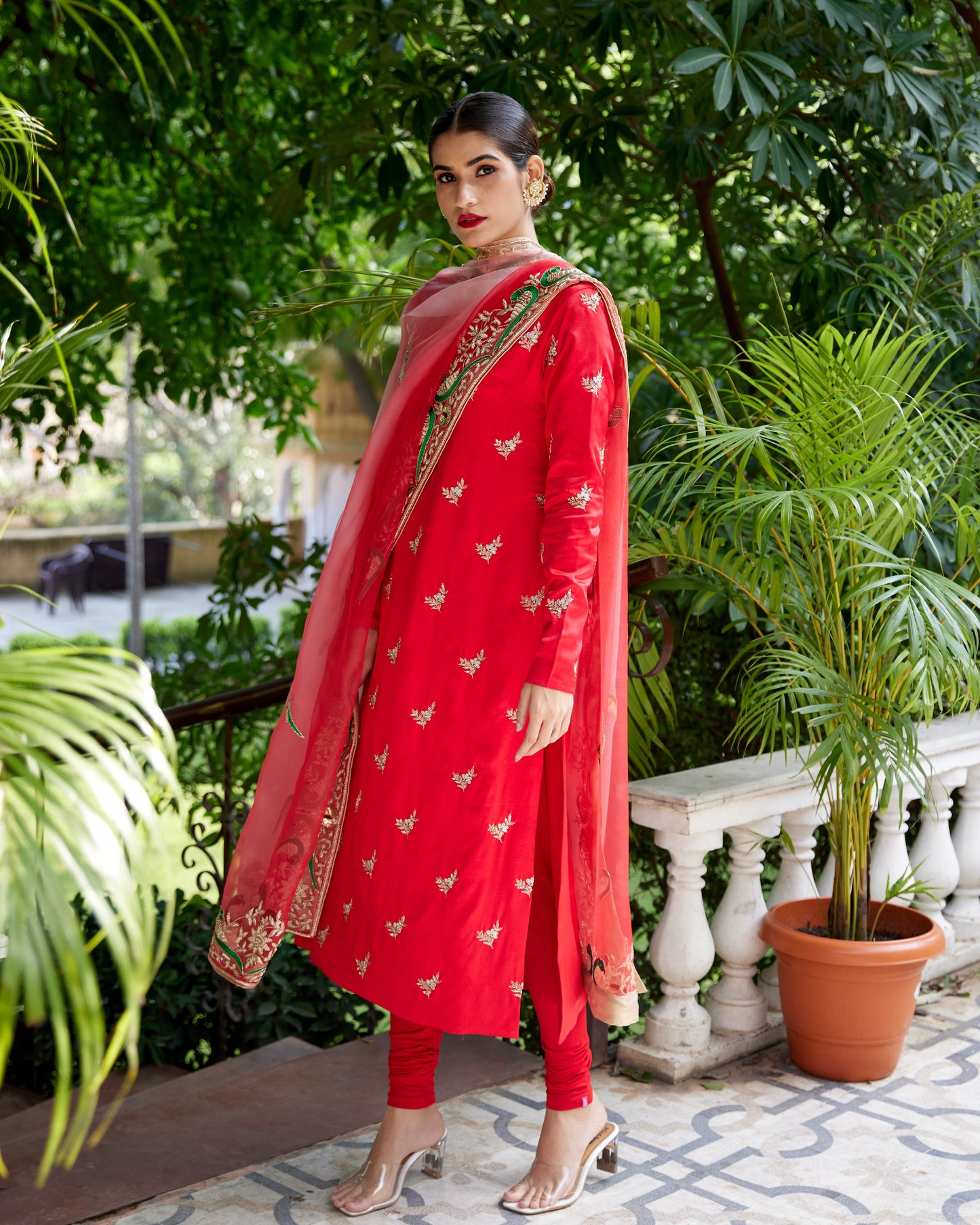 Red Urmila Kurta Set