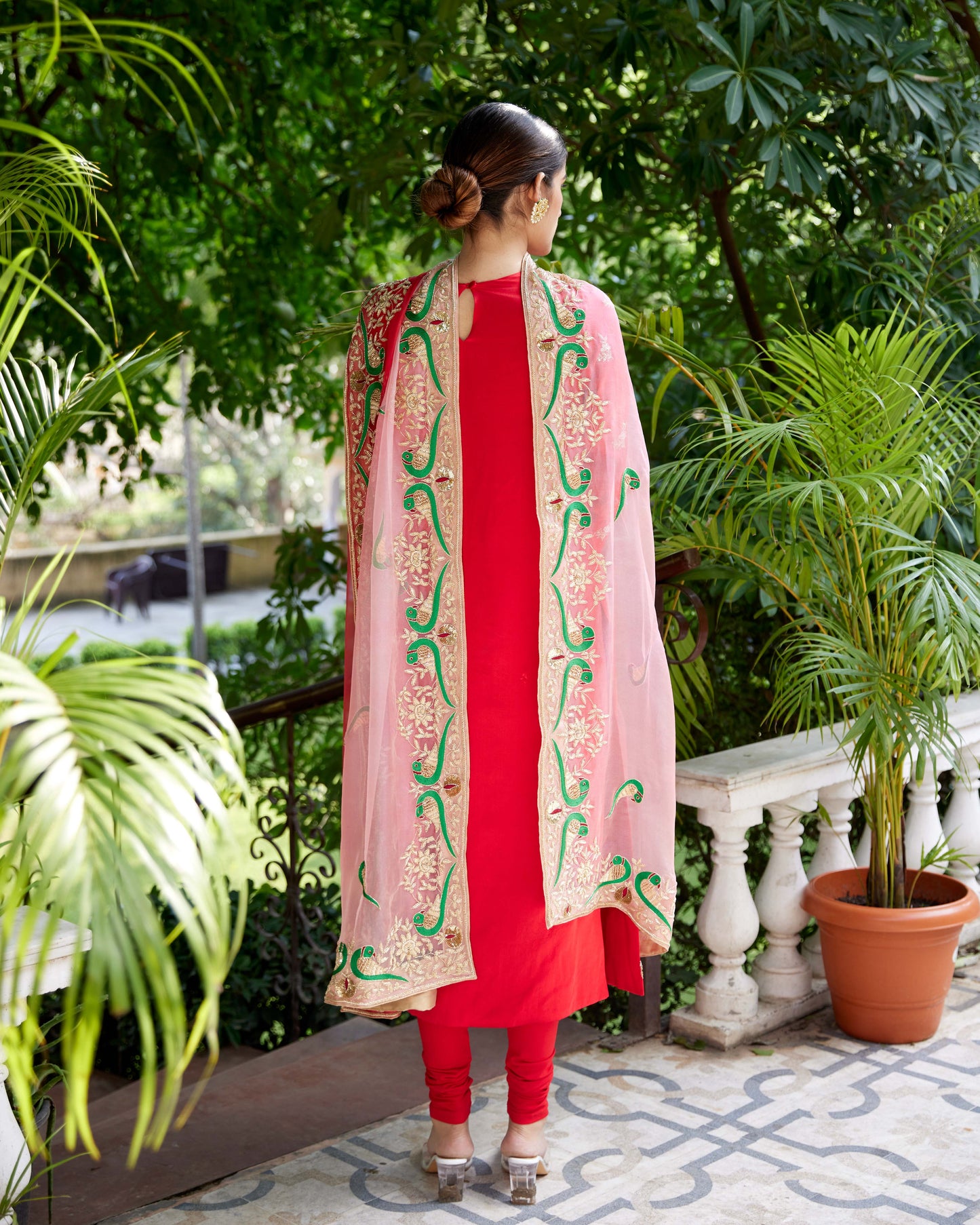 Red Urmila Kurta Set
