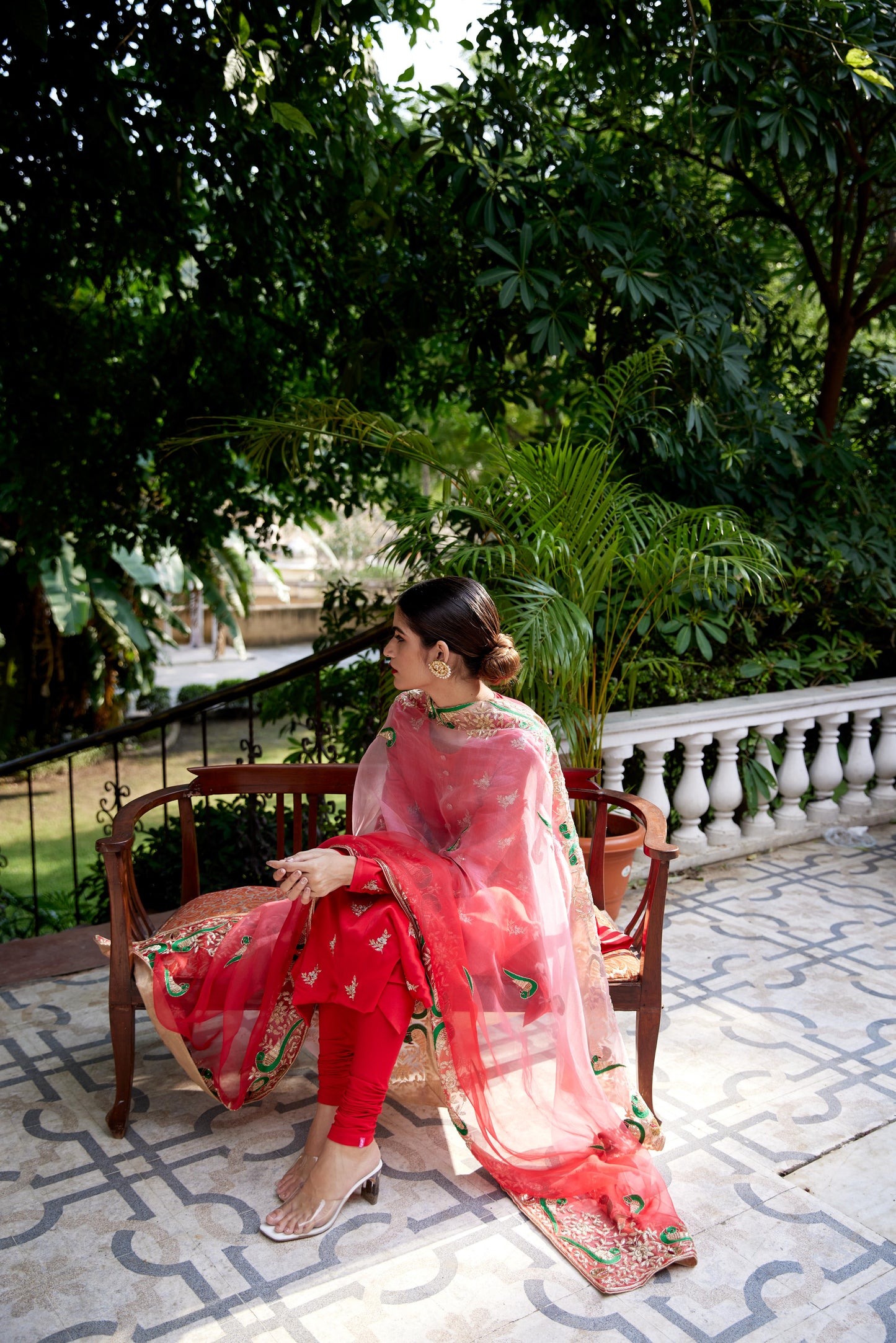 Red Urmila Kurta Set