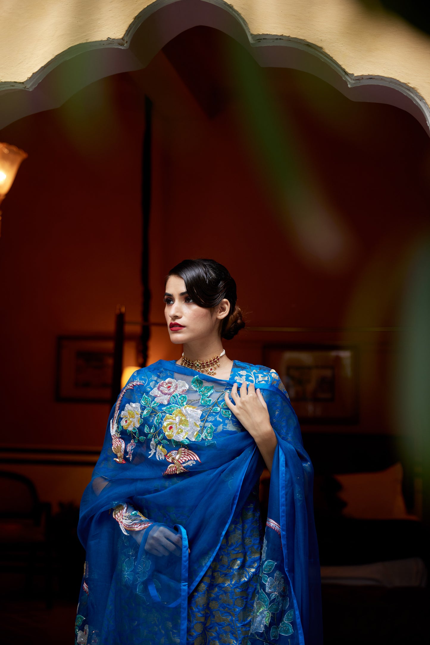 Cobalt Blue Gulafsha Kurta Set