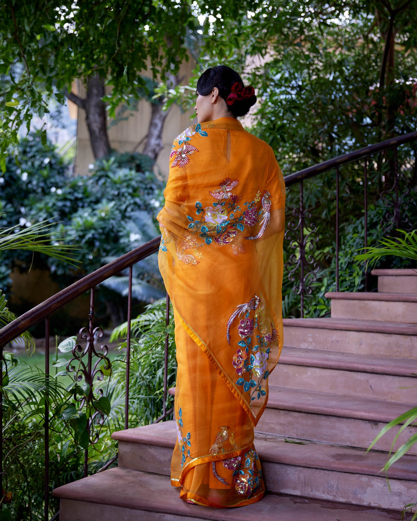 Mango Yellow Organza Lalitya Saree