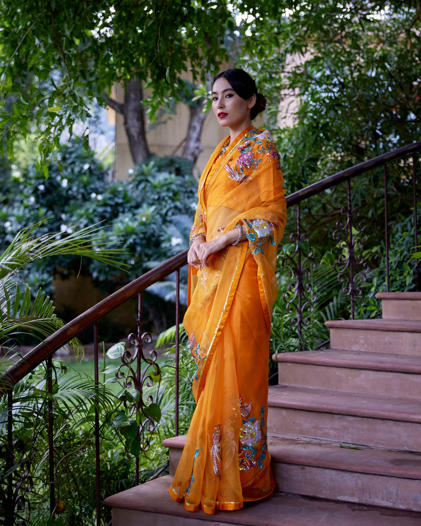 Mango Yellow Organza Lalitya Saree
