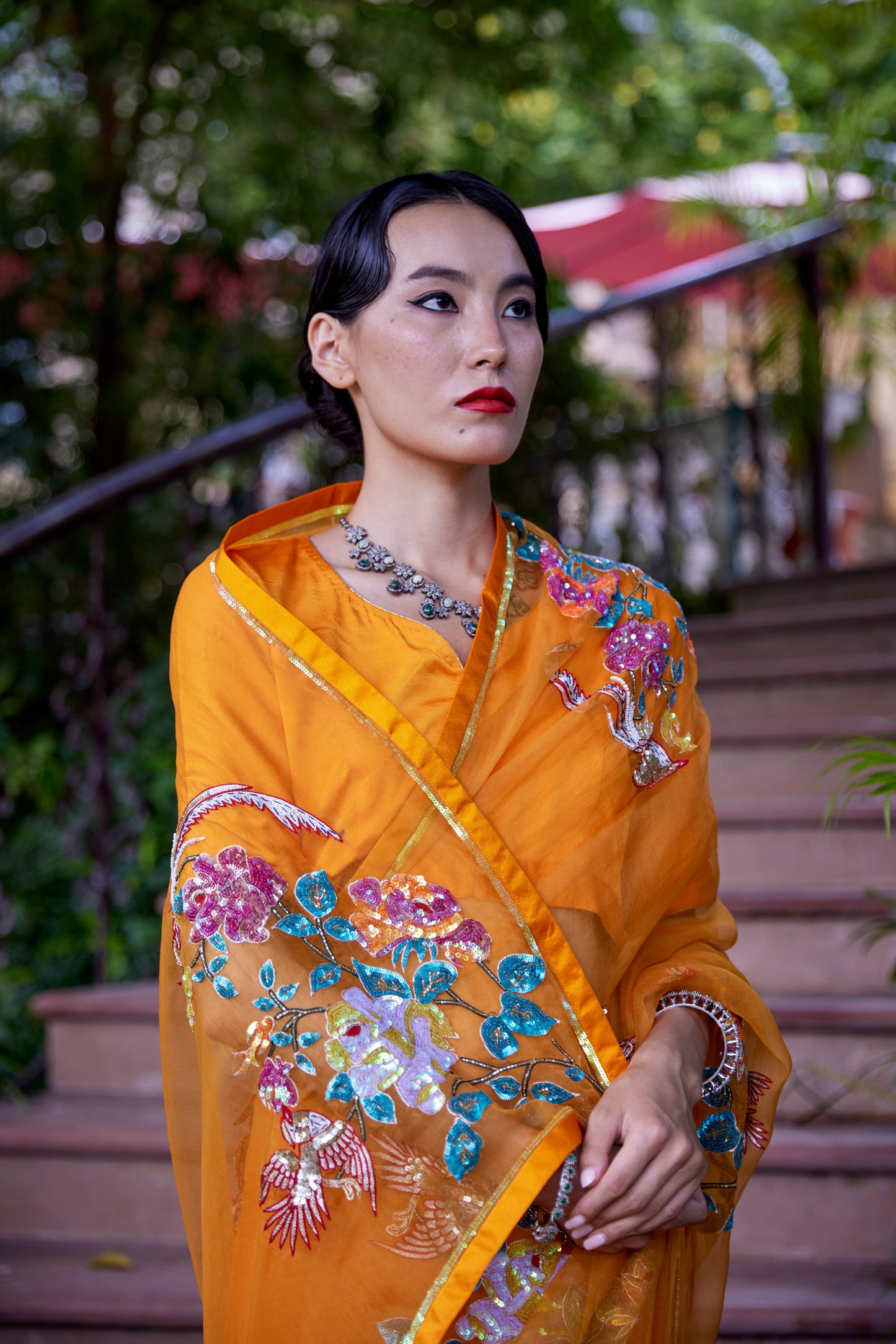 Mango Yellow Organza Lalitya Saree