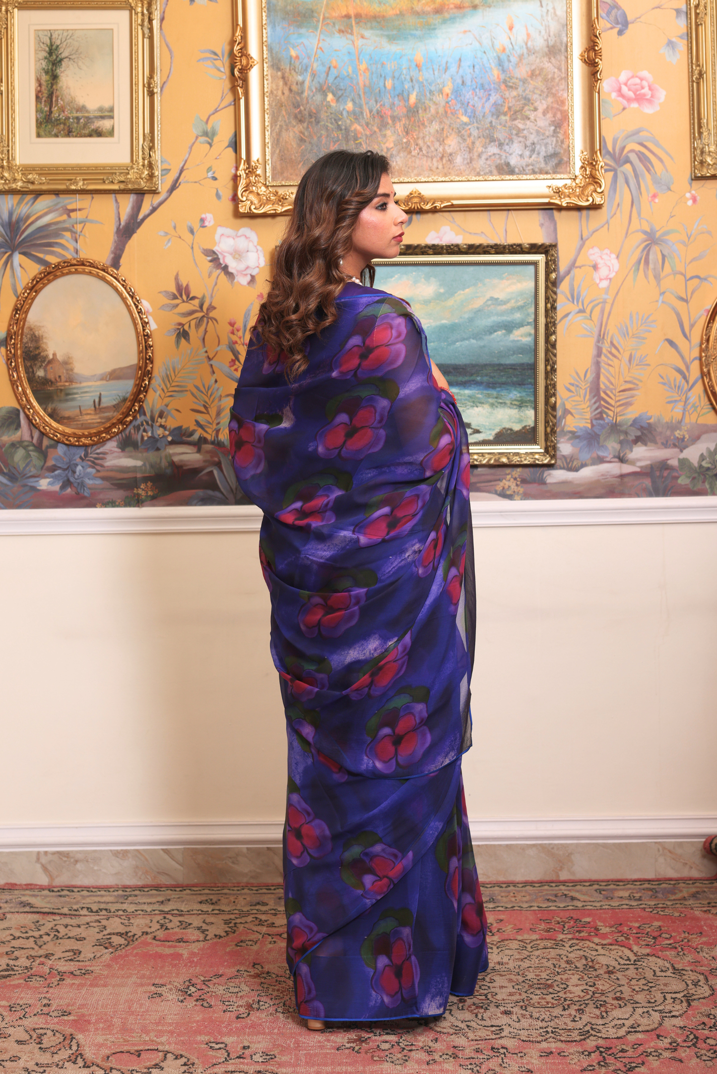 Sharmila Printed French Chiffon Saree