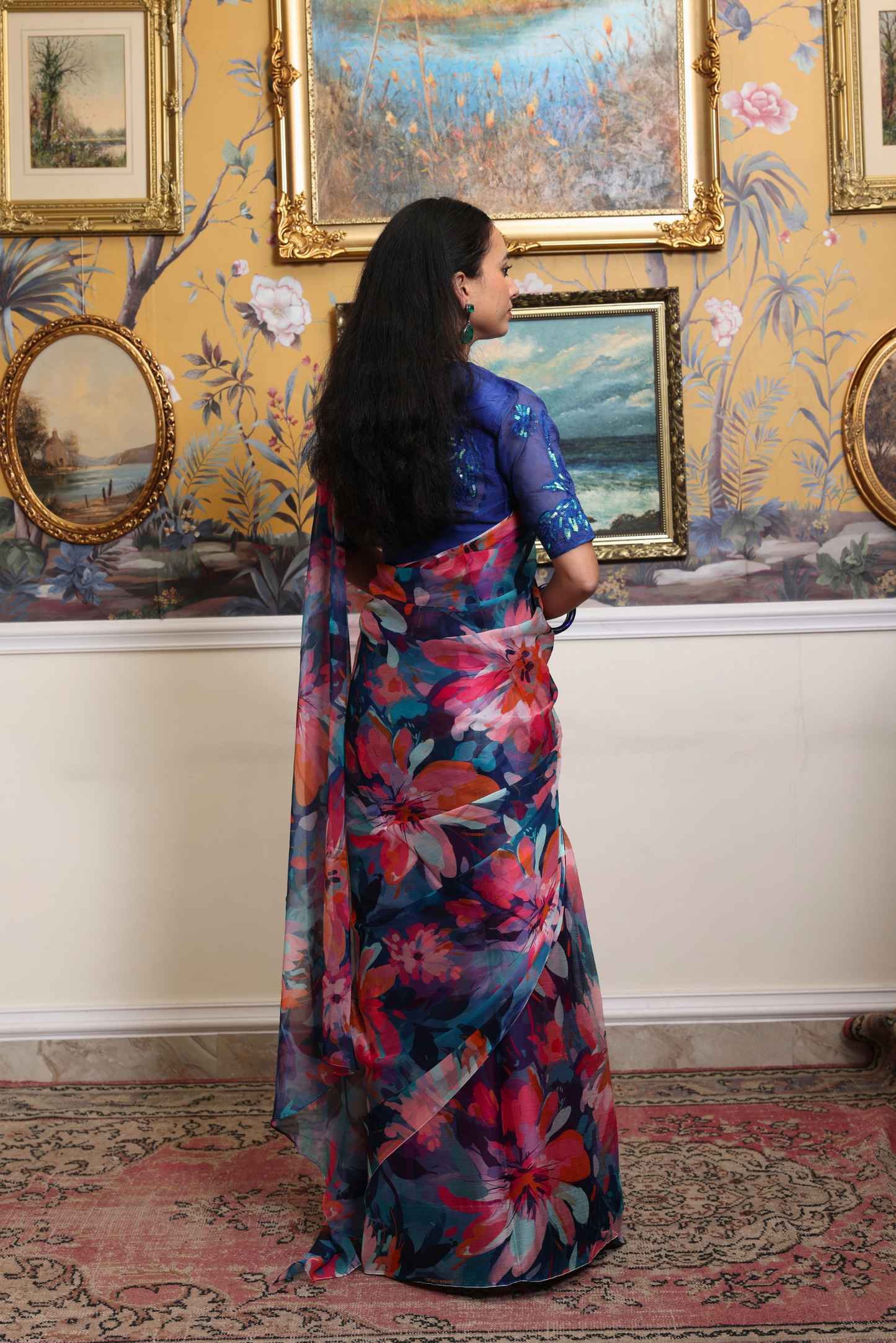 Godavari Printed French Chiffon Saree