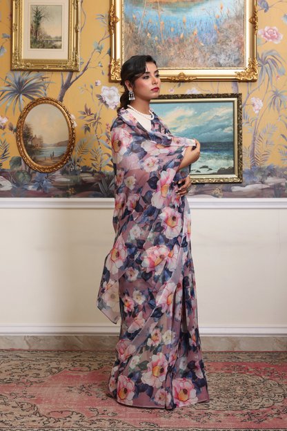 Mahi Printed French Chiffon Saree