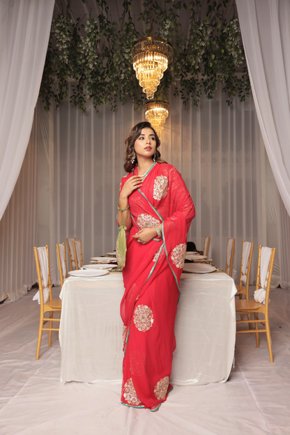 Madhumini Silk Chiffon Saree