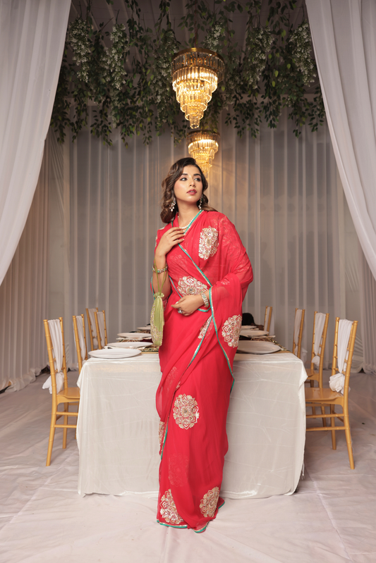 Madhumini Silk Chiffon Saree