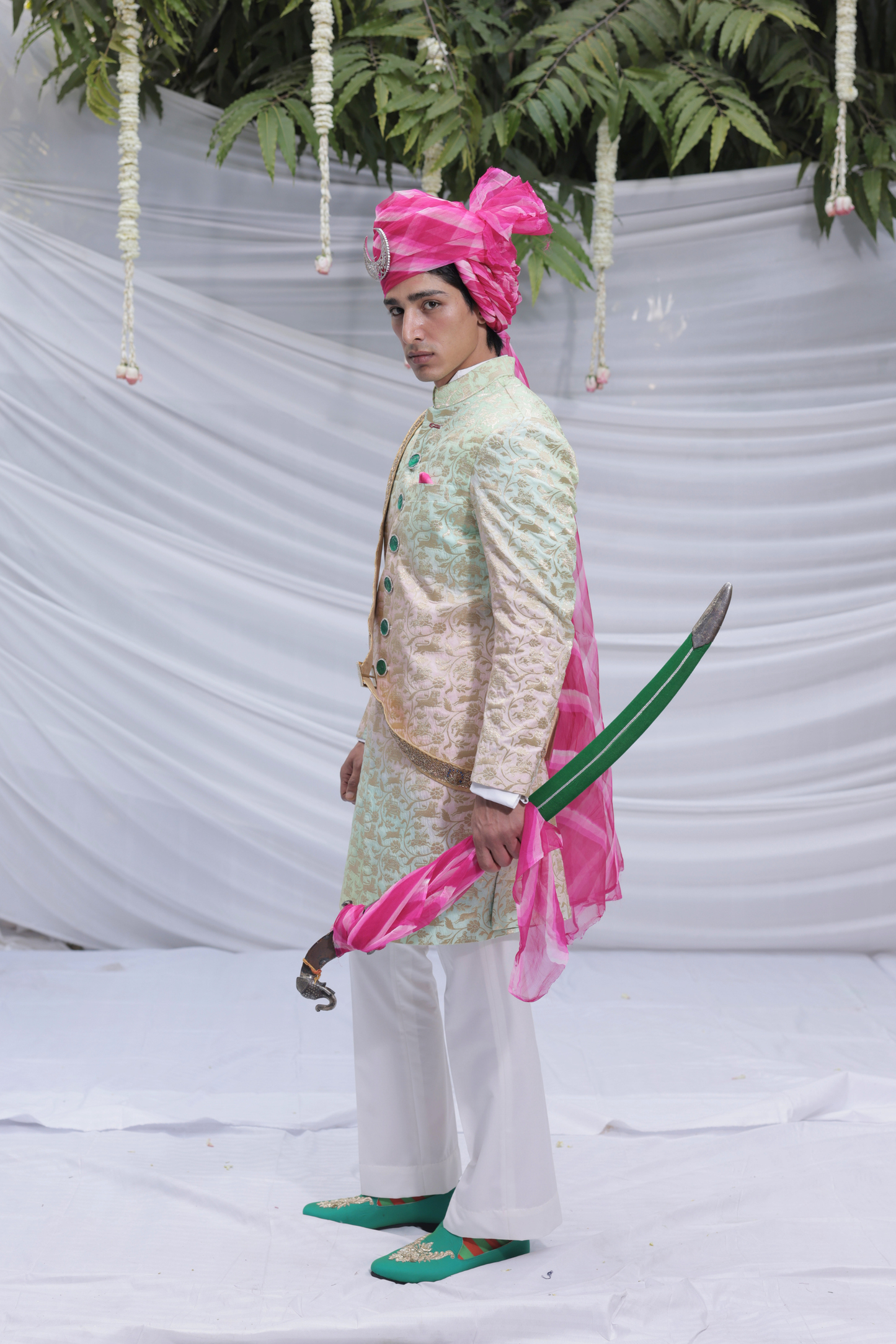 Shikaargah Brocade Rangkat Achkan