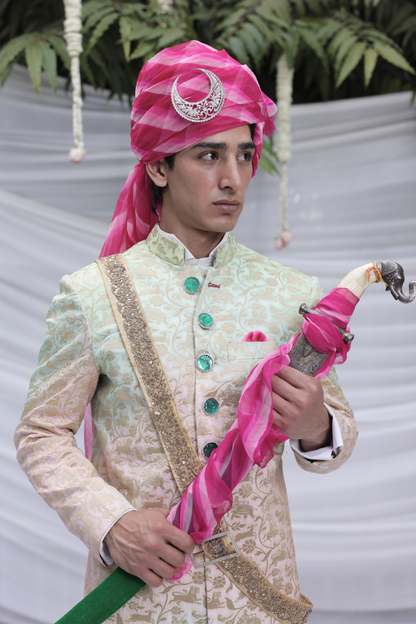 Shikaargah Brocade Rangkat Achkan