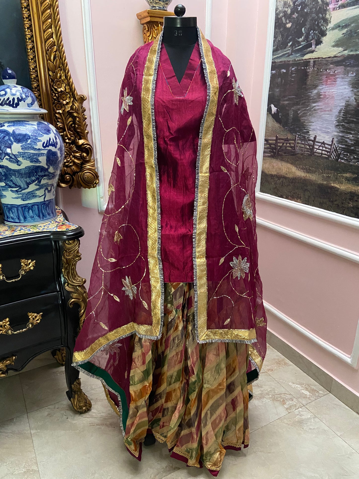 Rani multicolor garara set