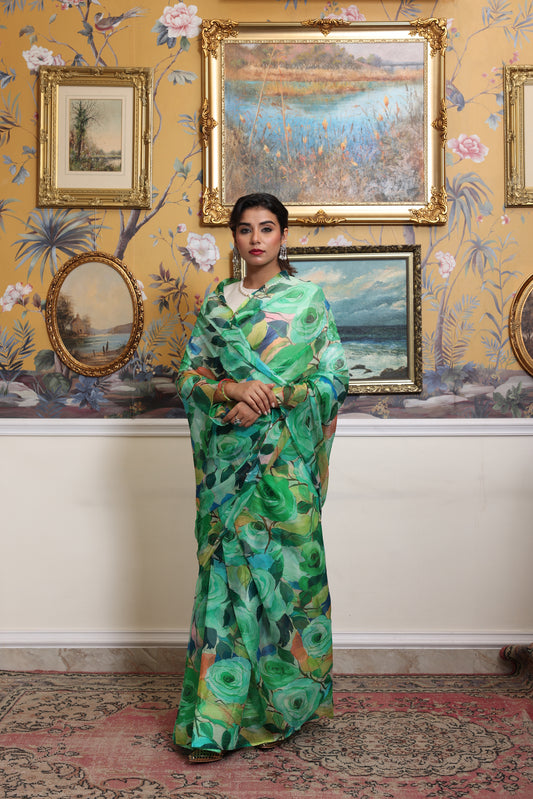 Kaveri Printed French Chiffon Saree
