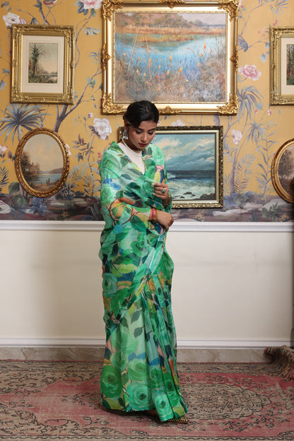 Kaveri Printed French Chiffon Saree