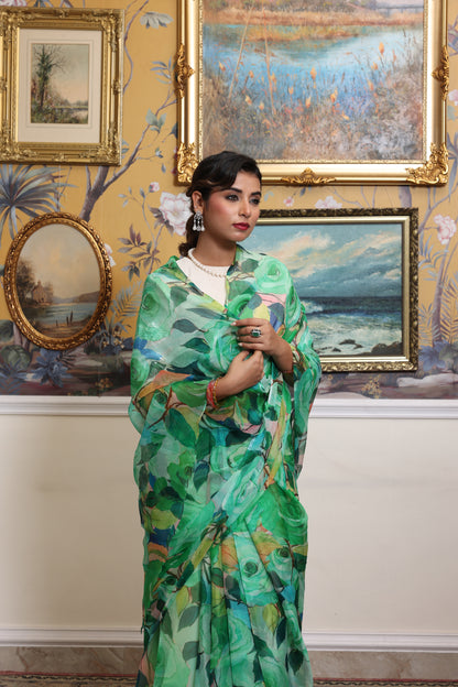 Kaveri Printed French Chiffon Saree