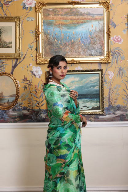 Kaveri Printed French Chiffon Saree