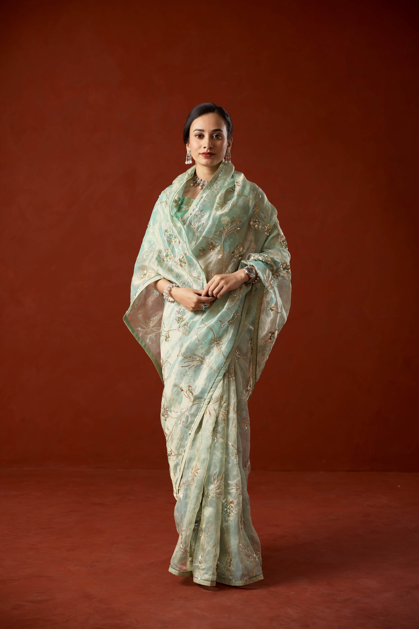 Celeste Tissue saree