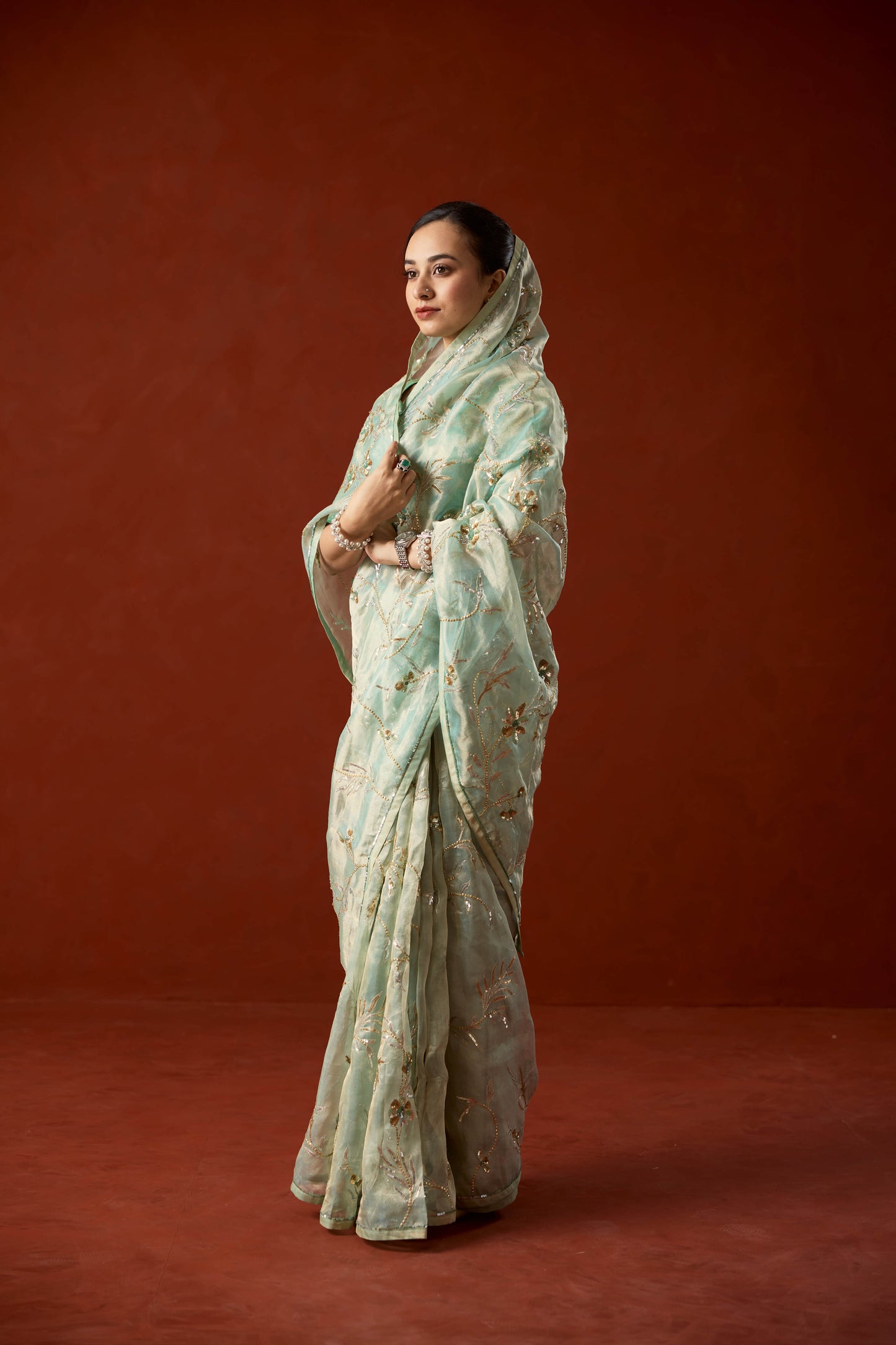 Celeste Tissue saree