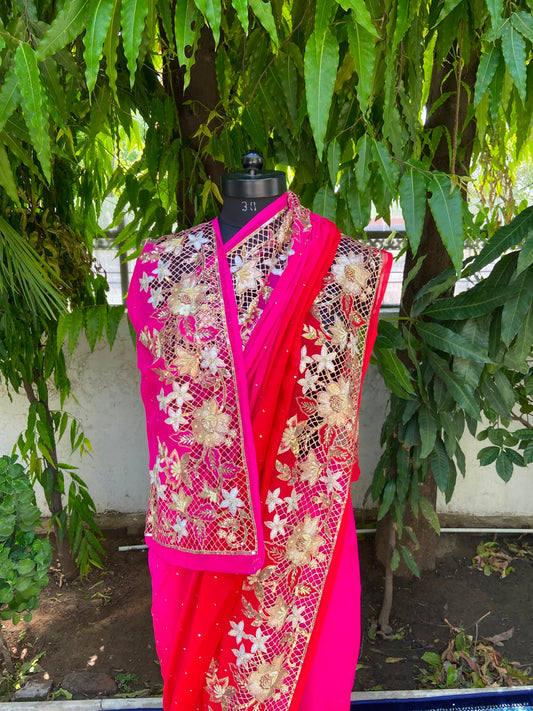 Majestic Glow Chiffon Saree