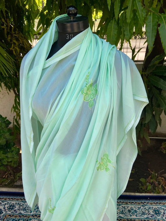 Mint Grace Chiffon Saree