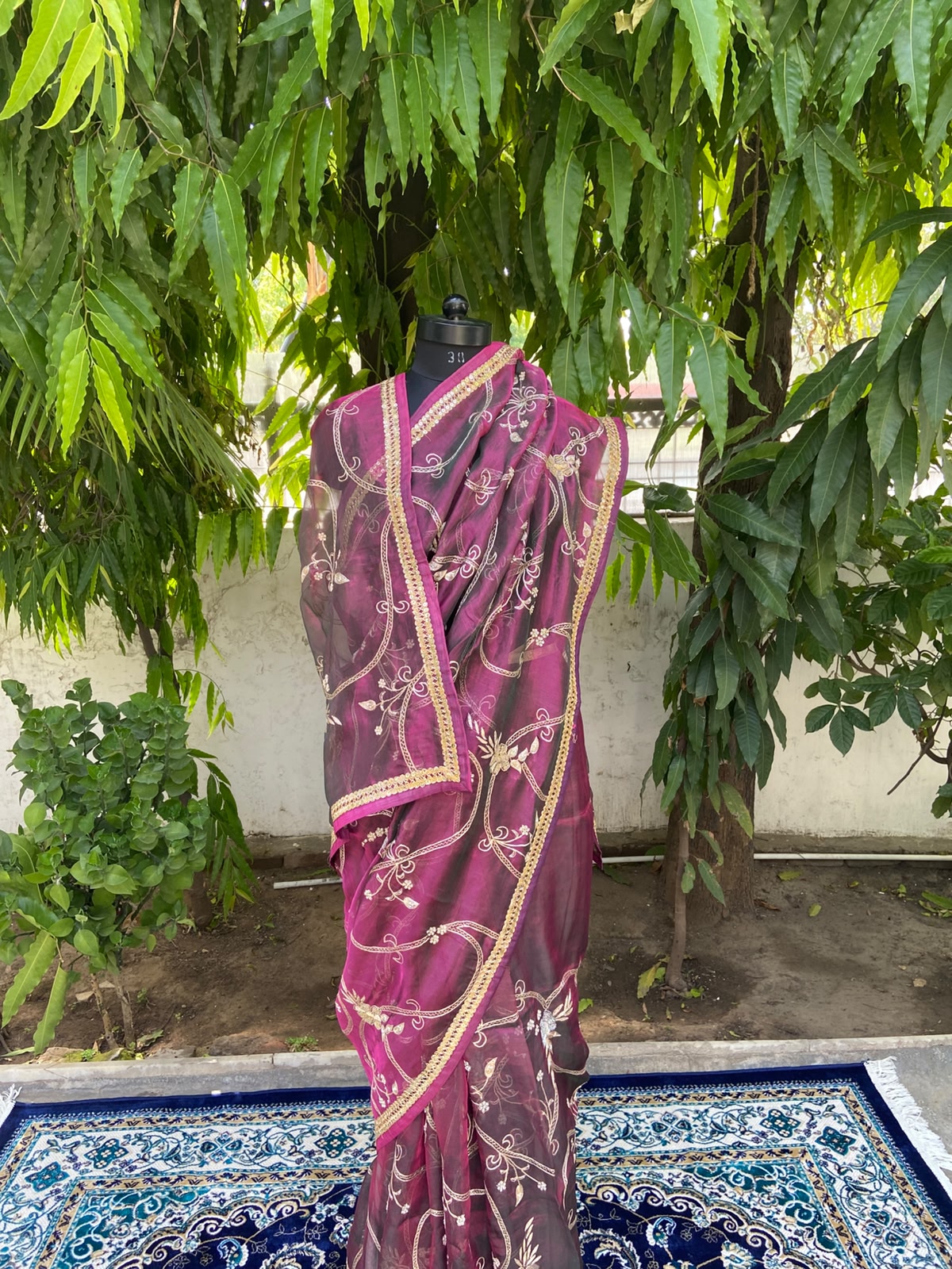 Purple tissue saree