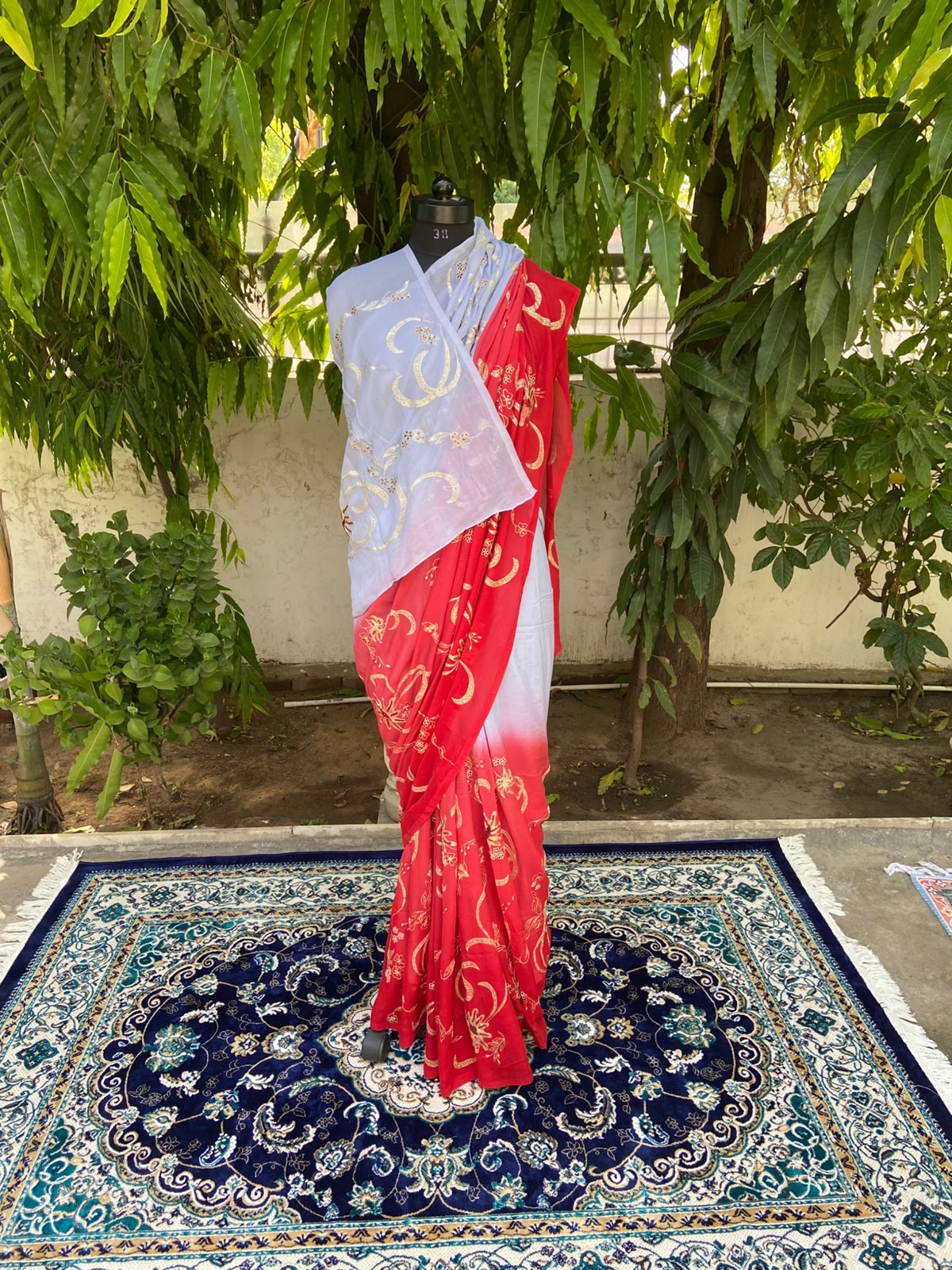 Twilight Glow Chiffon Saree